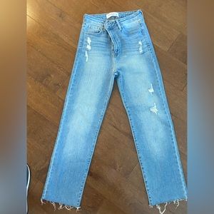 Straight leg boot cut jeans
